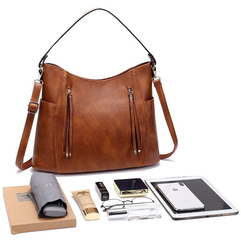 Luxury Women Bag Handbags Women Messenger Bags Leather Designer Handbag Vintage Big Large Capacity Hobos Female Bag - Image 4