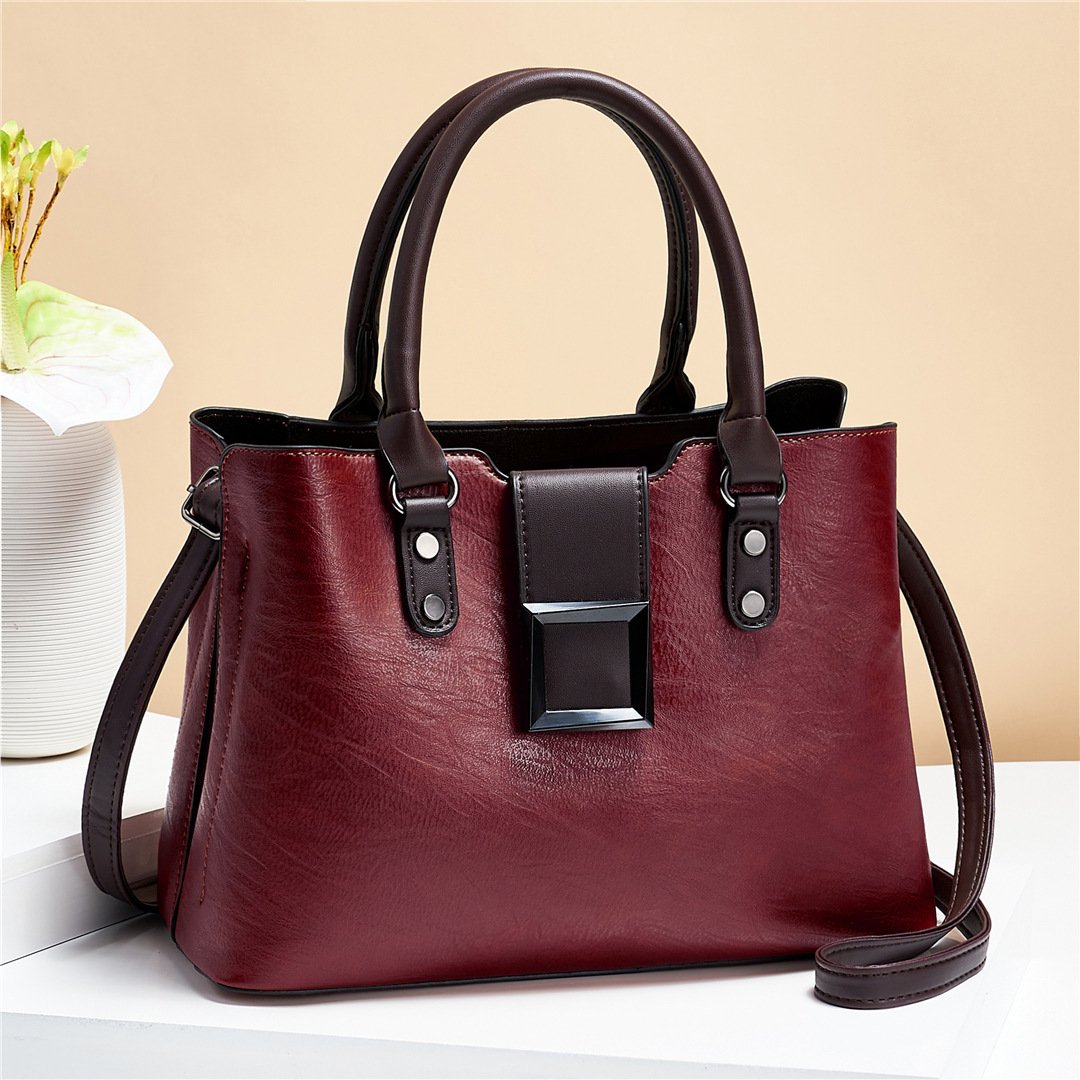 Women Shoulder Bag Big Buckle Handbags Work Daily Office Crossbody Bags - Image 6