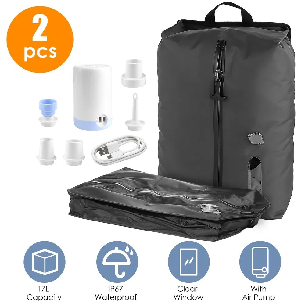 Vacuum Bags With Pump Packing Organizers For Clothing Luggage Backpack Suitcase - Image 5