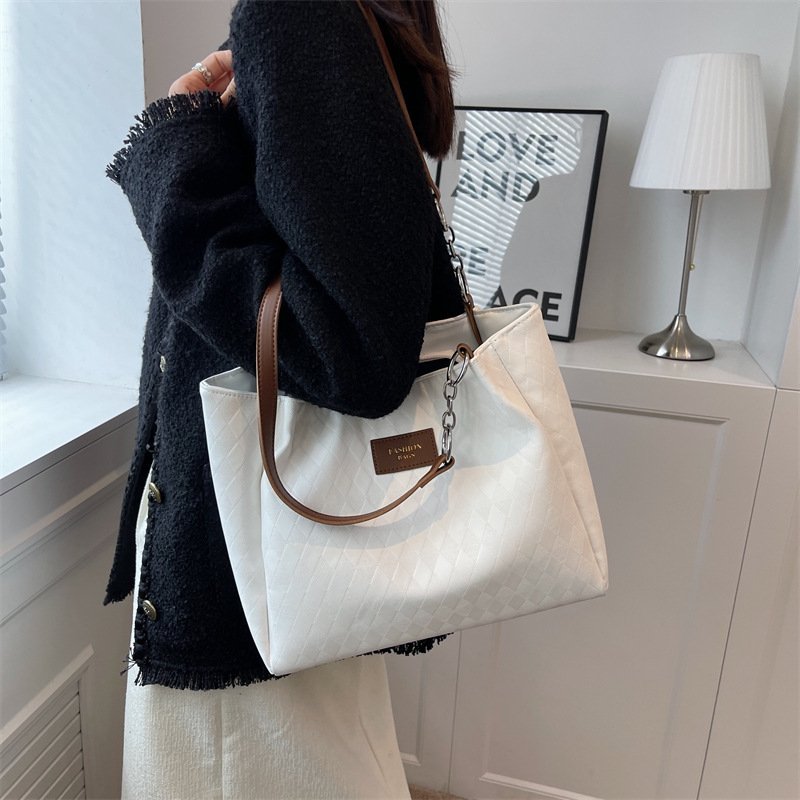 Rhombus Pattern Totes Chain Shoulder Bag Women Shopping Bags - Image 7