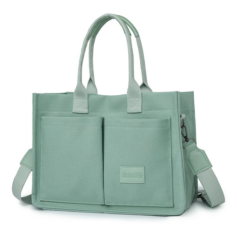 New Canvas Shoulder Bag Women Large Capacity Multi-pocket Handbags Casual Crossbody Shopper Bags For Students - Image 10