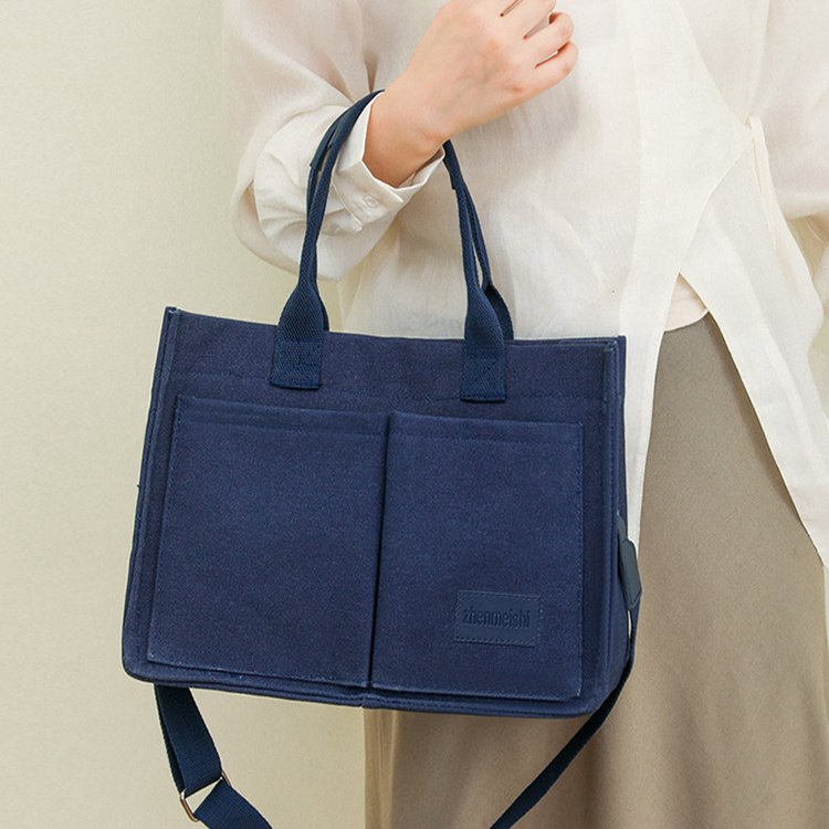 New Canvas Shoulder Bag Women Large Capacity Multi-pocket Handbags Casual Crossbody Shopper Bags For Students - Image 4
